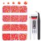 qiipii Red AB Resin Rhinestones for Crafting 2mm 3mm 4mm 5mm 6mm Flatback Jelly Stones Gems Diamonds Crystals for Nails Face Eyes Makeup Tumblers Mugs Bottles DIY Crafts Clothes Shoes Phones Bookes